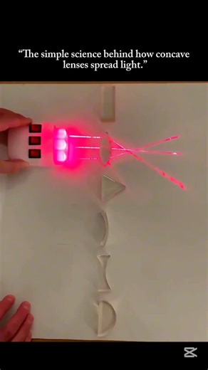 “The simple science behind how concave lenses spread light ”#ScienceExplained#ConcaveLens#Curiosity