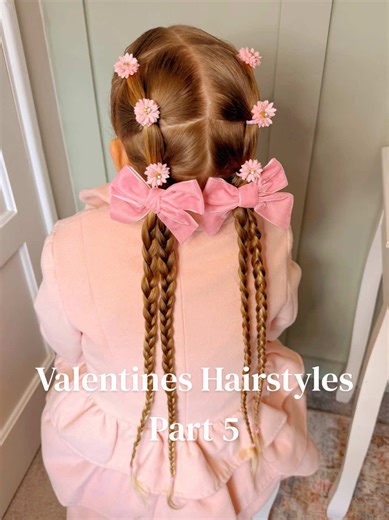 Beautiful Bubble Braid Hairstyle for Valentine's Day
