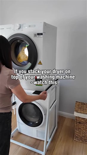 Britec Innovative Products on Instagram: "If you stack your dryer on top of your washing machine… watch this 👀 There’s a safer, smarter way to save space - without balancing or wall-mounting. Meet the Britec Dryer Stand. Tap the link in bio to shop 🧺 #homeinnovation #laundrymadesmarter #apartmentliving #laundryhacks #smallspacesolutions #organisedhome #declutter #declutteryourhome #beforeandafter #tidyhome #cleaningmotivation #homeorganisation #storagesolutions #landlord #apartment #homeliving