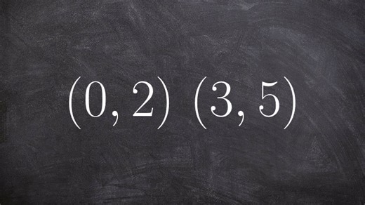 Identify the slope between two points using the slope formula