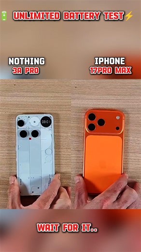 🔋 Nothing 3A Pro vs iPhone 17 Pro Max – Full Drain Test! Who Wins?