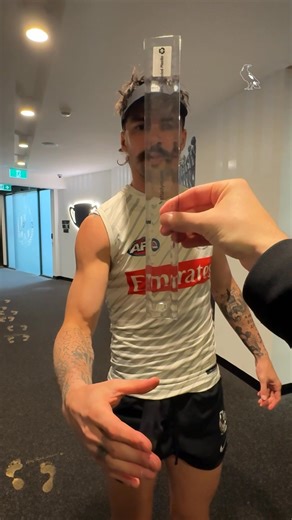 Our players take on the ruler reaction test, with a twist 😡😅🤣 | Collingwood Football Club