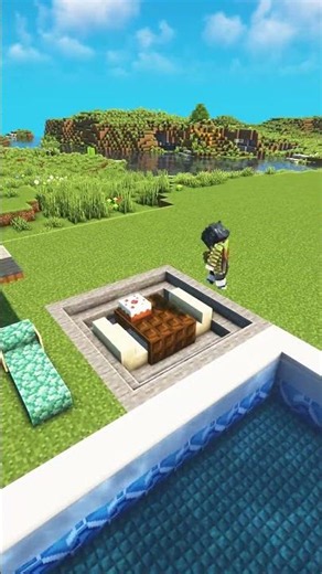 Minecraft Ultimate Swimming Pool💦 #shorts