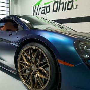 Impeccable attention to detail by Wrap Ohio with our Satin Frozen Ocean Supreme Wrapping Film on this McLaren 570s. Request a sample of our NEW Celestial Satin Collection here: https://bit.ly/3sPiCtA | Avery Dennison Graphics Solutions - North America