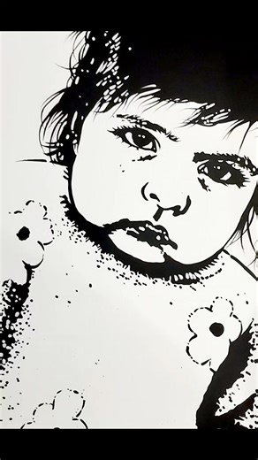 Pintar esa carita fue lo más lindo de mi día. 🎨✨ Hay miradas que inspiran y la de Inti tiene una luz especial.🥰 Un pequeño regalo para la jefa @Cazzu Espero que les guste tanto como a mí hacerlo. 🤍🍼 . . . . . #cazzu #inti #art #lajefa #nenatrampa