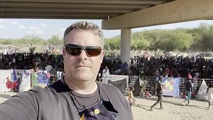7.4K views · 858 reactions | On the ground in Del Rio, Texas  WCK’s Chef Tim reports from the bridge where up to 16,000 primarily Haitian asylum-seekers are located after crossing the border. It’s a difficult situation, so we will be coordinating meals—with WCK cooking & local restaurants. More soon! | World Central Kitchen | Facebook