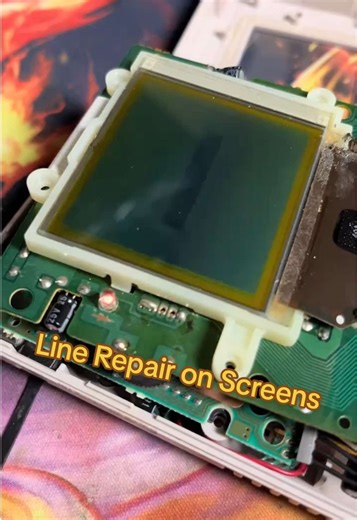 Removing lines on Orginal DMG Gameboy Screen #gameboy #nintendo #repair #retrogaming #gaming