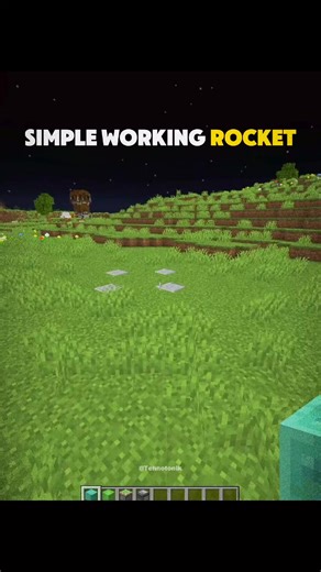 Minecraft Simple Working Rocket Moment #minecraft | minecraft