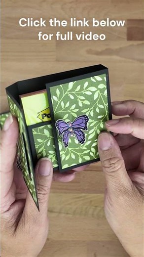 POST - IT NOTE HOLDER WITH UNIQUE CLOSURE #postitnotes #papercraft #craftfair