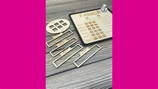 Farkle Board Game Handcrafted Baltic Birch Wood with Four Player - TikTok Shop