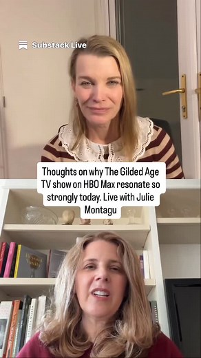 Thoughts on why the Gilded Age television show on HBO Max resonates so strongly today. ➡️ Subscribe to my Gilded Age Fashion newsletter and @juliemontagu 's Gilded Heiresses newsletter on Substack to catch the next conversation. 🔗 in Stories and bio . . . #gildedage #thegildedage #unscriptedtv #broadcastmedia #fashionhistory #jewelry | Elizabeth Block