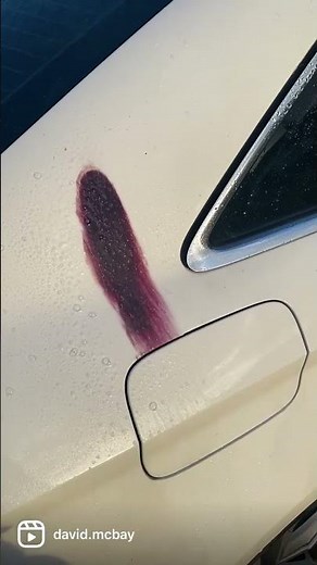 How to remove a rust stain on a white car