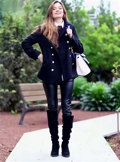 Women in leather boots and leggings#fashion #style #beauty #outfit #model #boots #look #leggings