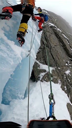 Looking Up the Everest Ice Wall #everest #shortvideo #shortsfeed