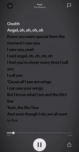 Angel - The Weeknd Lyrics and Audio