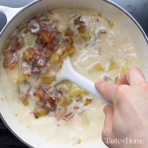 47K views · 446 reactions | This Bacon Potato Corn Chowder will keep you SO warm and cozy! Get the full recipe --> https://trib.al/CkTixYt | Taste of Home | Facebook