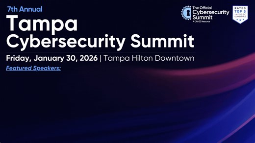 Join us for the 7th Annual #Tampa Cybersecurity Summit on Friday, January 30, 2026! Hear from industry experts like: - Christian McLaughlin, Senior Security Engineer of ChenMed - Ron Ross, Former Fellow of NIST - Palanivel Manoharan, Lead Cybersecurity Architect of Humana Inc - Mark Simos, Lead Cybersecurity Architect of Microsoft - Jatarra Warren, Director, IT Cybersecurity of The Mosaic Company - Chris Johnson, Senior Director of Cybersecurity Compliance Programs of GTIA Don't miss out on this