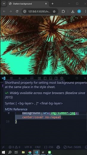 How to Darken an Image with CSS (linear-gradient) | How to Darken an Image with CSS