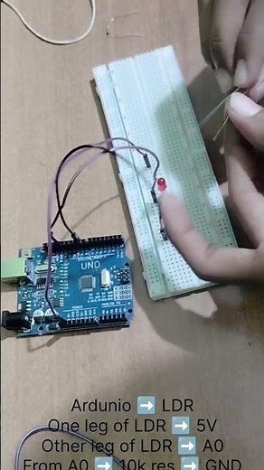 Simple smart light project 😀 #arduinoproject #ardunio #iot #ldrsensor #led #smartproject #smartlight