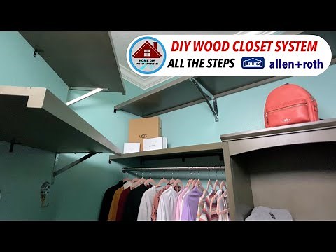 Wood Closet System DIY Install - allen + roth from Lowe’s