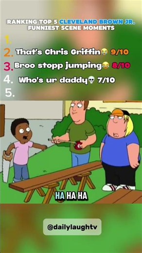 Top 5 Cleveland Brown Jr. Funniest Scene Moments #familyguy #cleveland #clevelandbrownjr