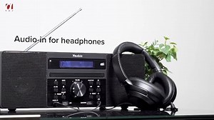 Audizio Prato - DAB Radio mit CD-Player, MP3-Player und Bluetooth, USB, FM-UKW, Fernbedienung, Display-Dimmer Funktion, Sleeptimer, Radiowecker, Stereo-Lautsprecher 60 Watt, Schwarz