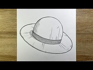 Tuto dessin facile pour debutant | Comment dessiner le chapeau de Luffy