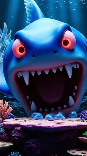 “The Gummy Shark-Jelly Attack” #JellyGoldfish #FunnyJelly #GoofyFish #3DJellyArt #WobblyCreatures