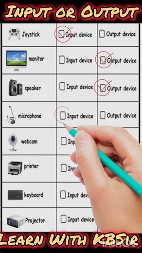 Input device OR Output devices 🙆‍♀️🥰😊 #computer #inputdevices