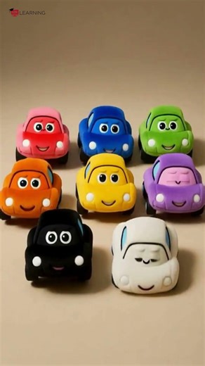 Counting Cars 1 to 10 for Kids | Learn Colors with Cute Toy Cars | Numbers Song for Toddlers #shorts