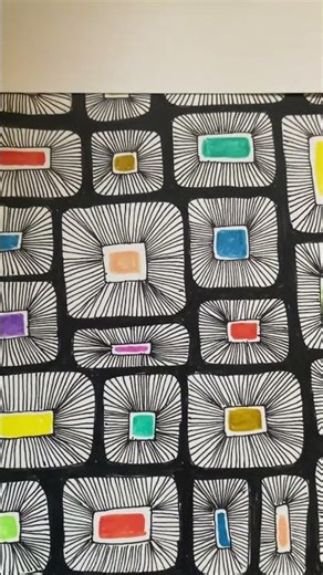 Colourful zentangle pattern