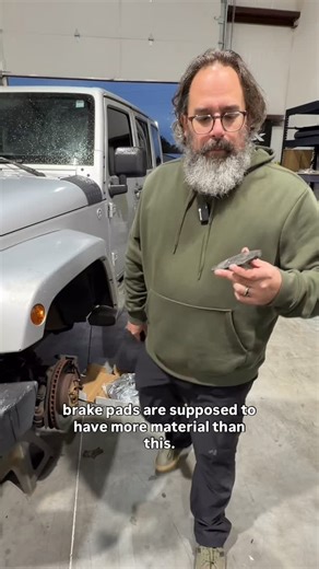 1.9K views · 21 reactions | Stopping is the most important feature a vehicle can have. Here we’re getting this Jeep back into proper working order with a four corner pad and rotor replacement. #jeep #wrangler #regularmaintenance | Adding Machine Garage | Facebook