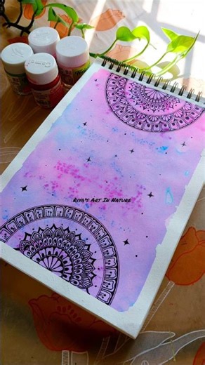 Draw an colourful mandala art 😍｡⁠♡✨#art #aesthetic #drawing #satisfying #creative #colors #shorts