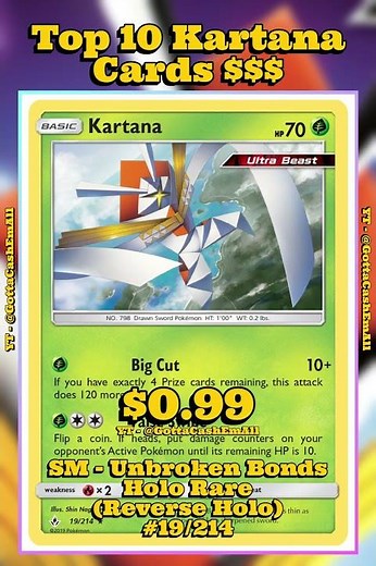 Top 10 RAREST & Most EXPENSIVE Kartana Pokémon Cards! ⚔️✨ #pokemon #top10 #tcg #pokémon #pokemontcg