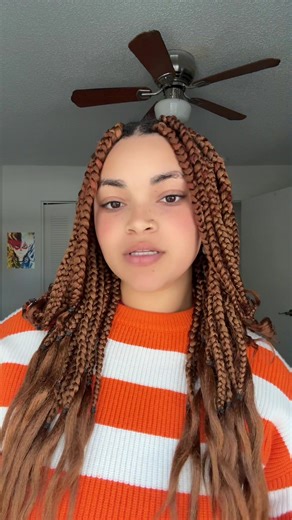 hair by me 🙈 need to figure out how to make them TIGHTER but honestly first time doing medium box braids like come on now!!! i slayed #fyp