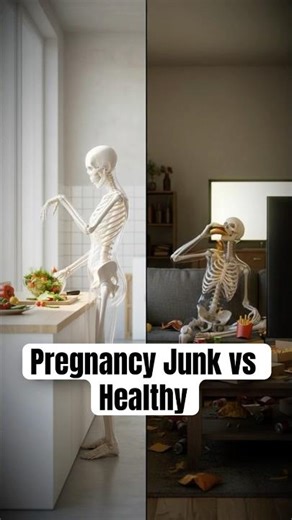 Pregnancy Healthy vs Junk Food