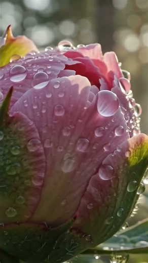 The Mesmerizing Bloom of a Peony | Stunning Time-Lapse of a Pink Flower Opening with Dewdrops