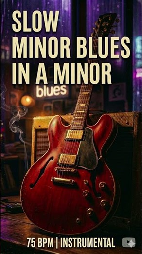 Slow A Minor Blues Jam 🎸 75 BPM #Shorts #aminorblues #backingtrack #bluesbackingtrack