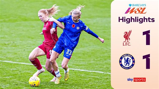 Liverpool Women 1-1 Chelsea Women: Blues set new Women's Super League unbeaten record but drop points in title race