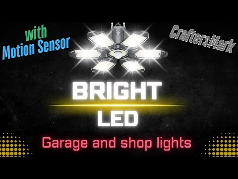 BRIGHT LED GARAGE LIGHTS WITH MOTION SENSOR