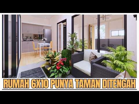 Banyak Rumah 6x10 Tapi Yang Satu Ini Beda! Ada Taman, Teras & Mushola di Tengah