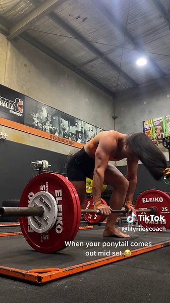 Ponytail Mishap During SLDL Workout