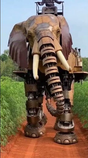 Future Farming Machine: Mechanical Elephant in Action