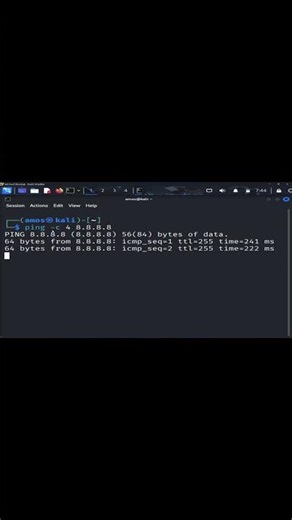 How To Check Internet Connection Using Terminal. #networksecurity #kalilinux