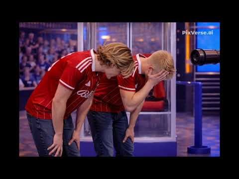 Nottingham Forest vs Aston Villa Football Quiz Show. Nottingham Forest fans gunged (AI)