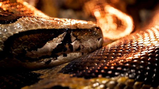 This 200-pound python strikes – then swallows a deer whole
