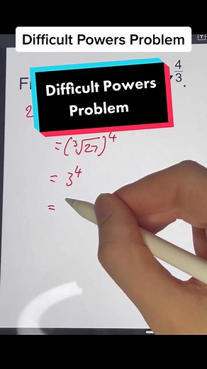How to solve difficult powers problem ✍️ #math #maths #mathematics #gcse #gcsemaths #mathtrick