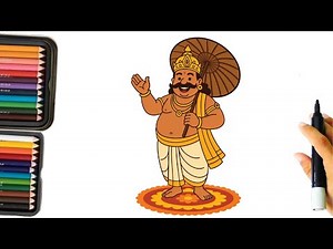 Happy Onam Drawing for Beginners | Onam Festival Art Idea