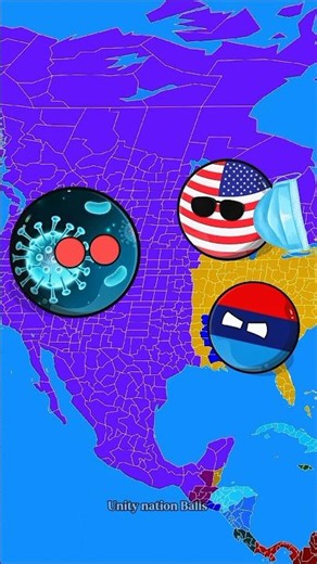 USA 🇺🇲 and Ravinia Vs Blue virus 🦠 in nuttshell (Part 2)💀😱 #countryballs #geography #viralshorts