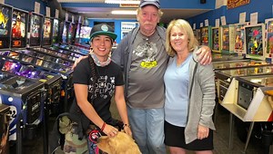 2.1K views · 32 reactions | I’m so glad we got to meet Rocky!!! Seattle Pinball Museum new pinball pup. I brought this good boy a limited edition Stern Pinball bandana to welcome him into the family! It was so great to visit the owners (and Rocky’s parents) Cindy and Charlie Martin. Congrats on the re-opening, y’all!!! ❤️ #pinball #pinballdogs #sternarmy #seattle | Imoto Arcade | Facebook